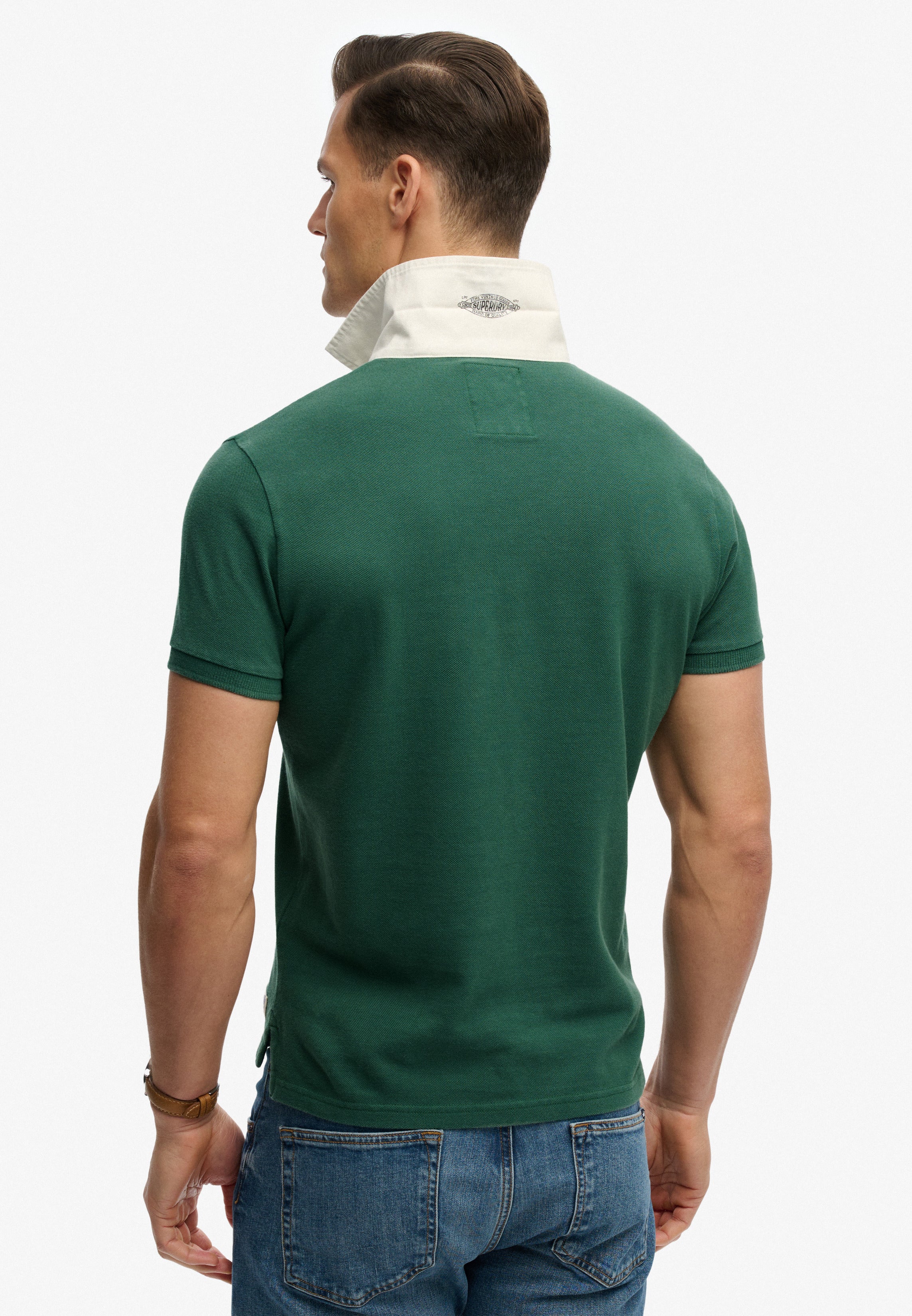 Vintage Pique Rugby Polo Shirt