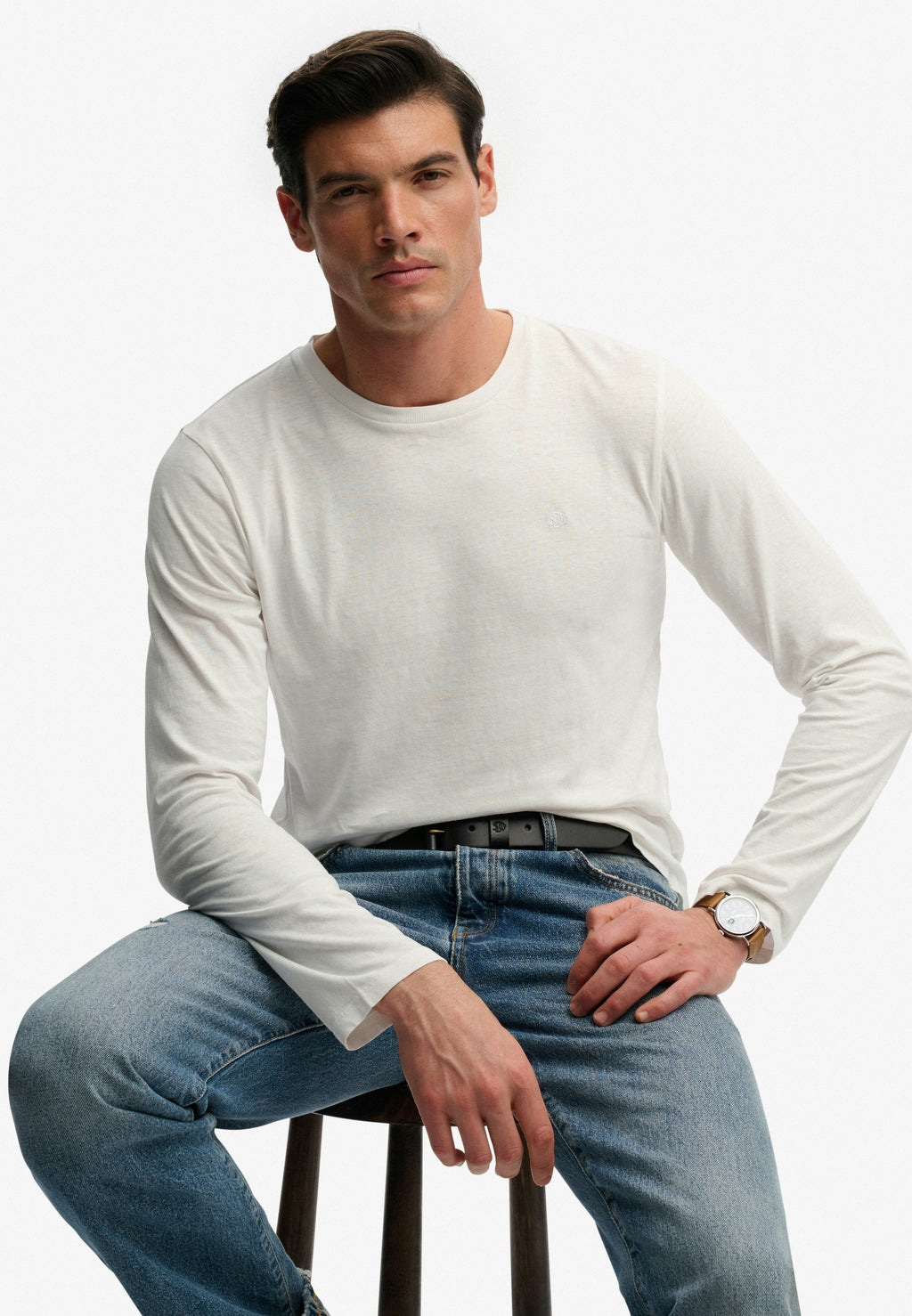 Classic Cotton Linen Long Sleeve Top