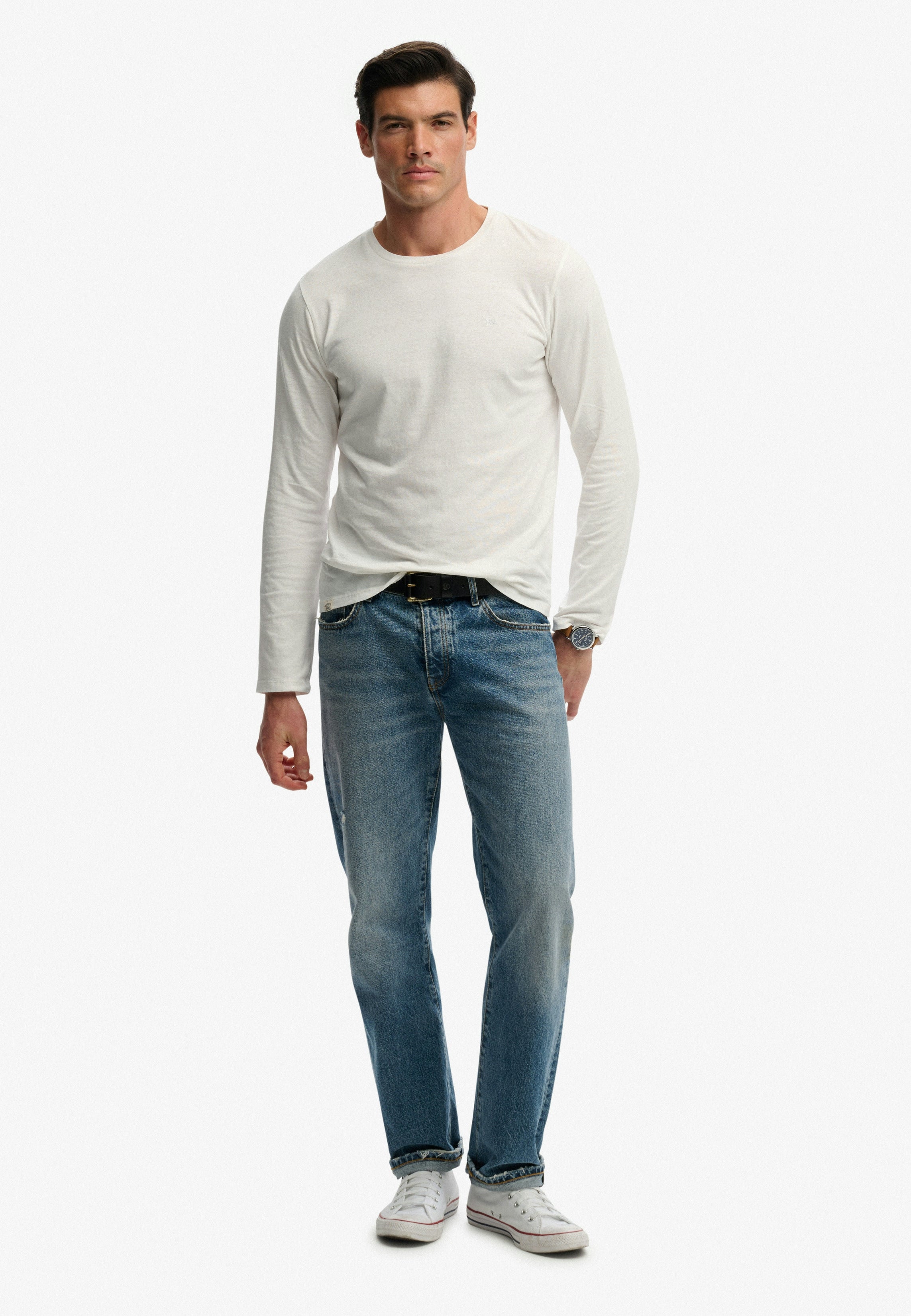 Classic Cotton Linen Long Sleeve Top