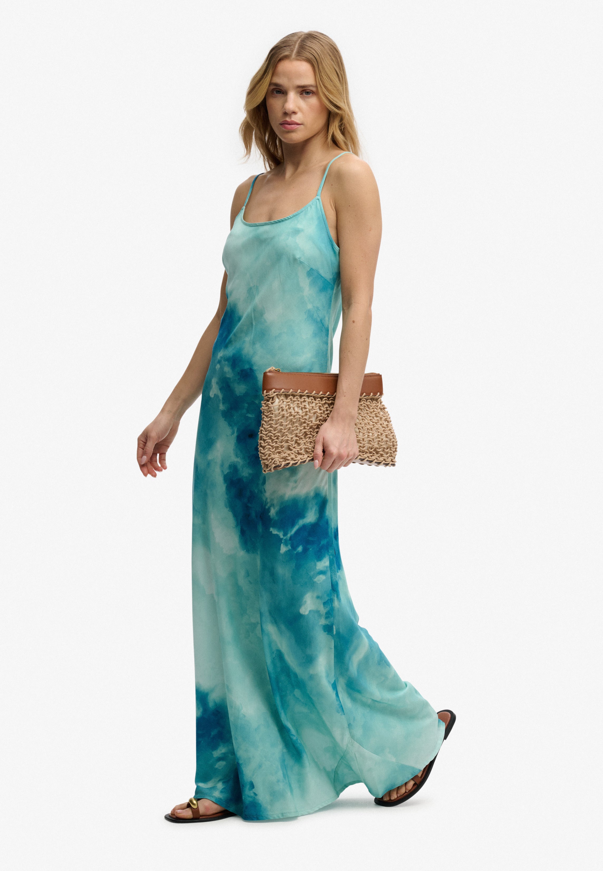 Printed Maxi Slip Dress