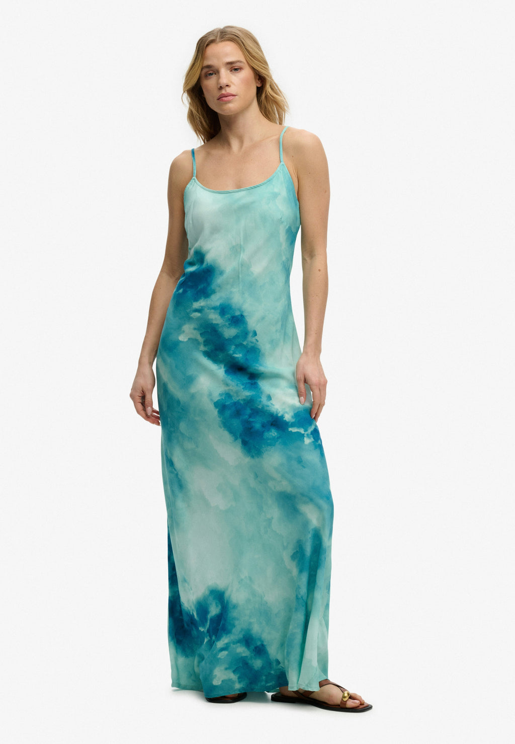 Printed Maxi Slip Dress