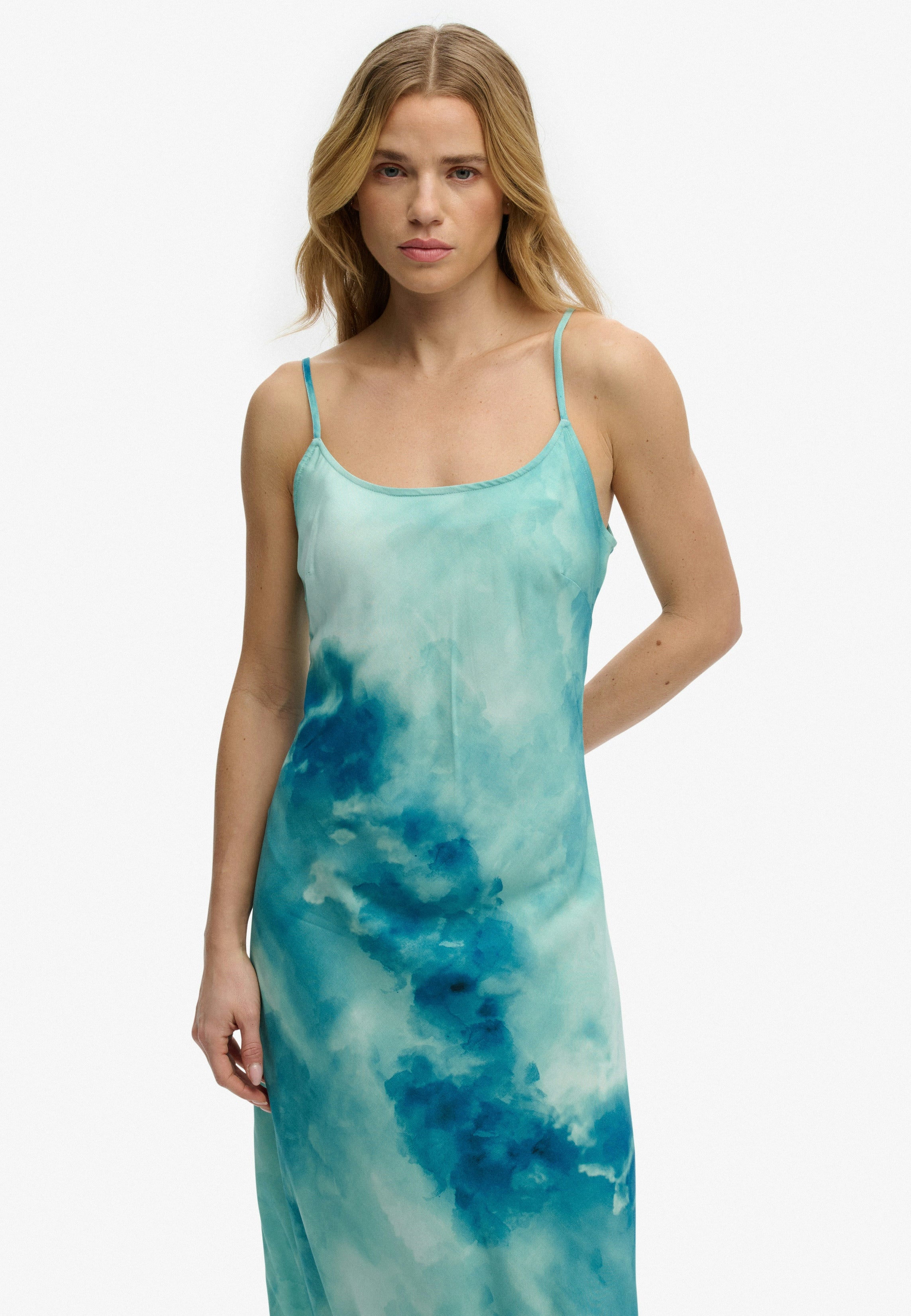 Printed Maxi Slip Dress