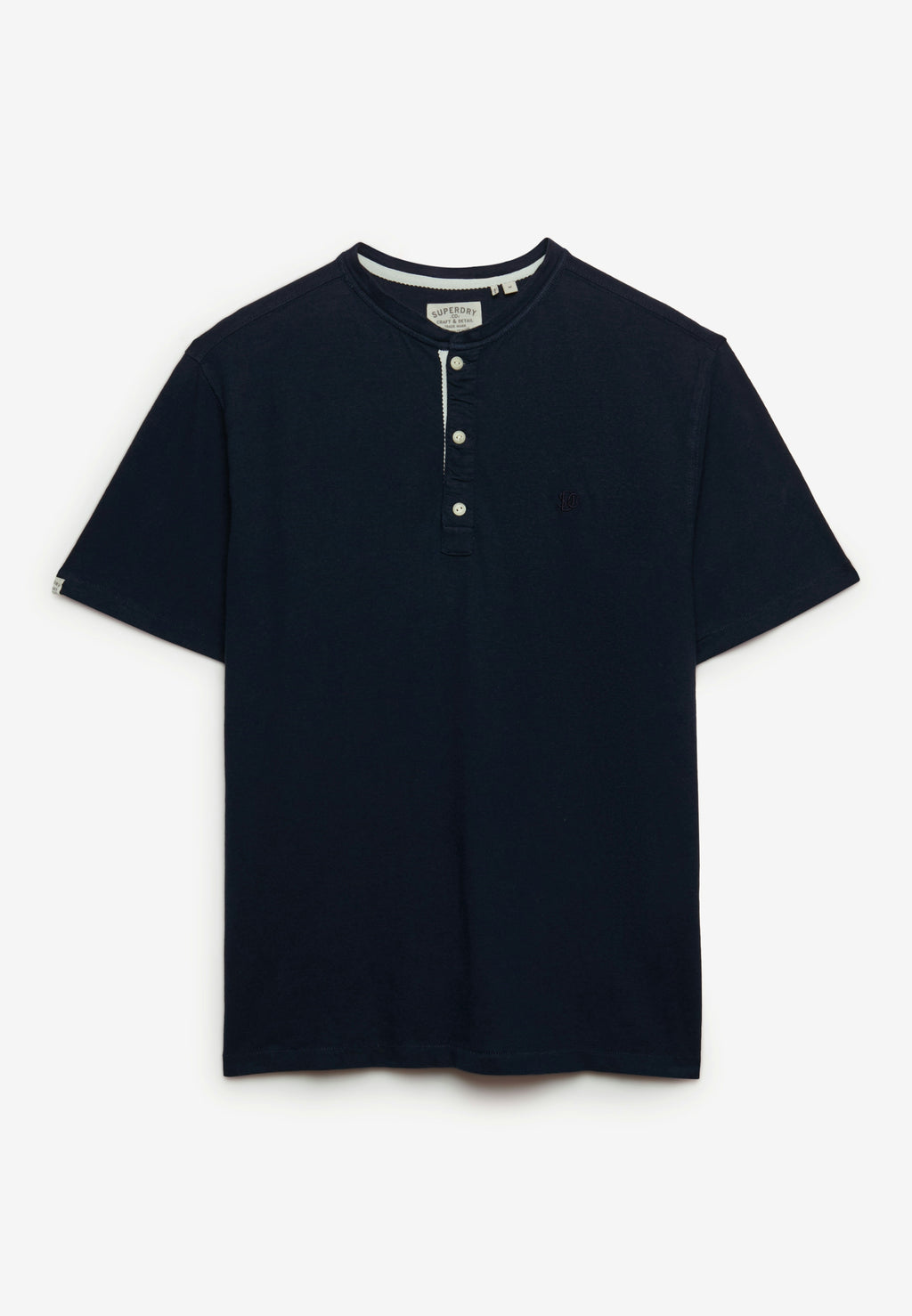 Classic Cotton Linen Short Sleeve Henley T-shirt