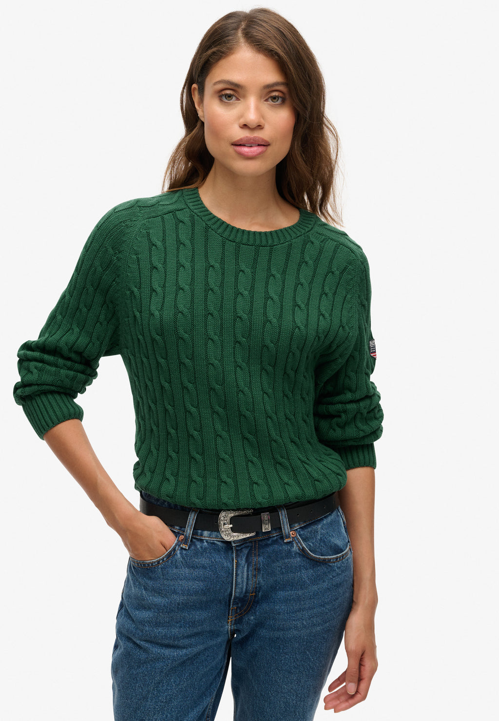 Slouchy Cable Knit Jumper