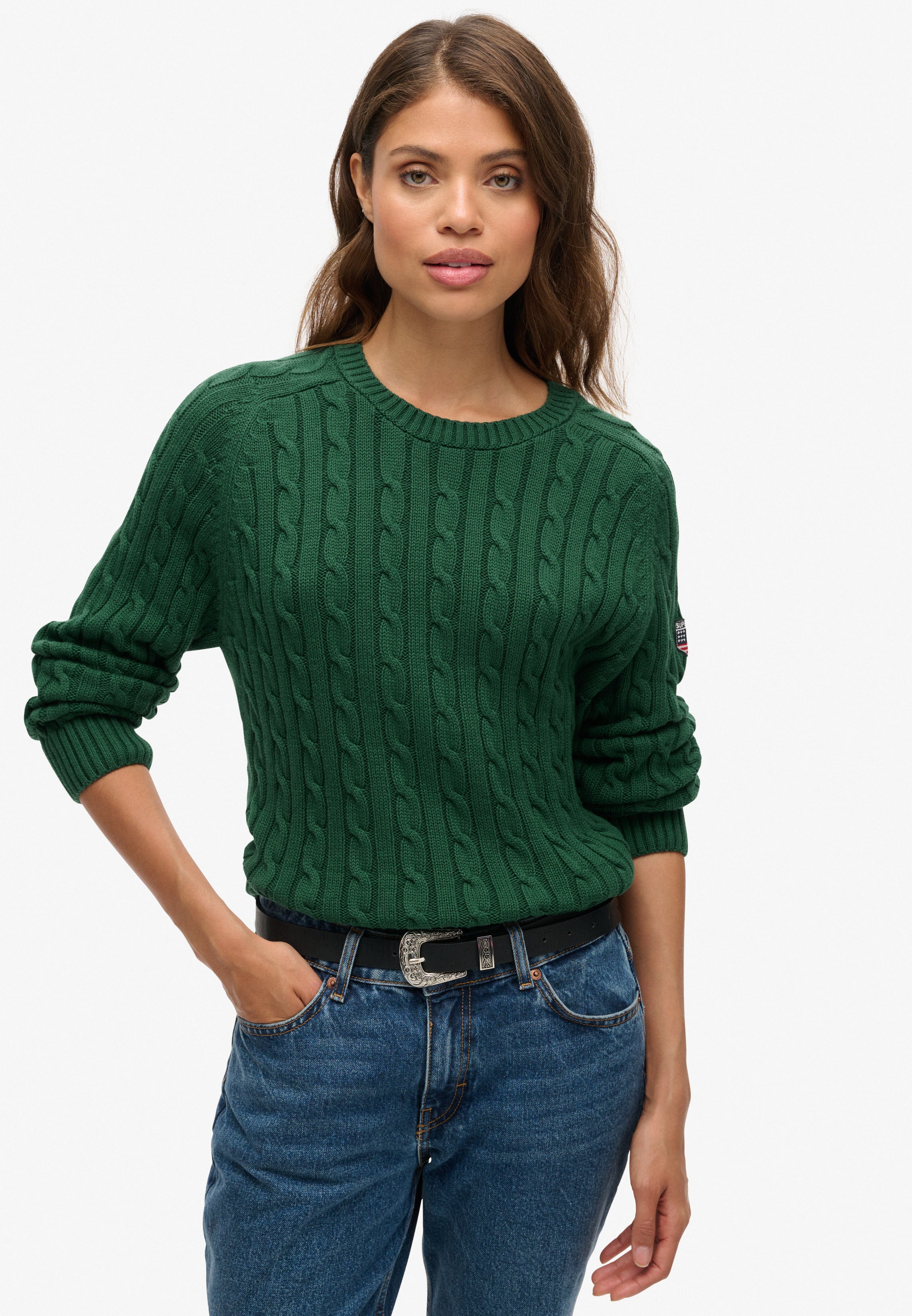 Slouchy Cable Knit Jumper