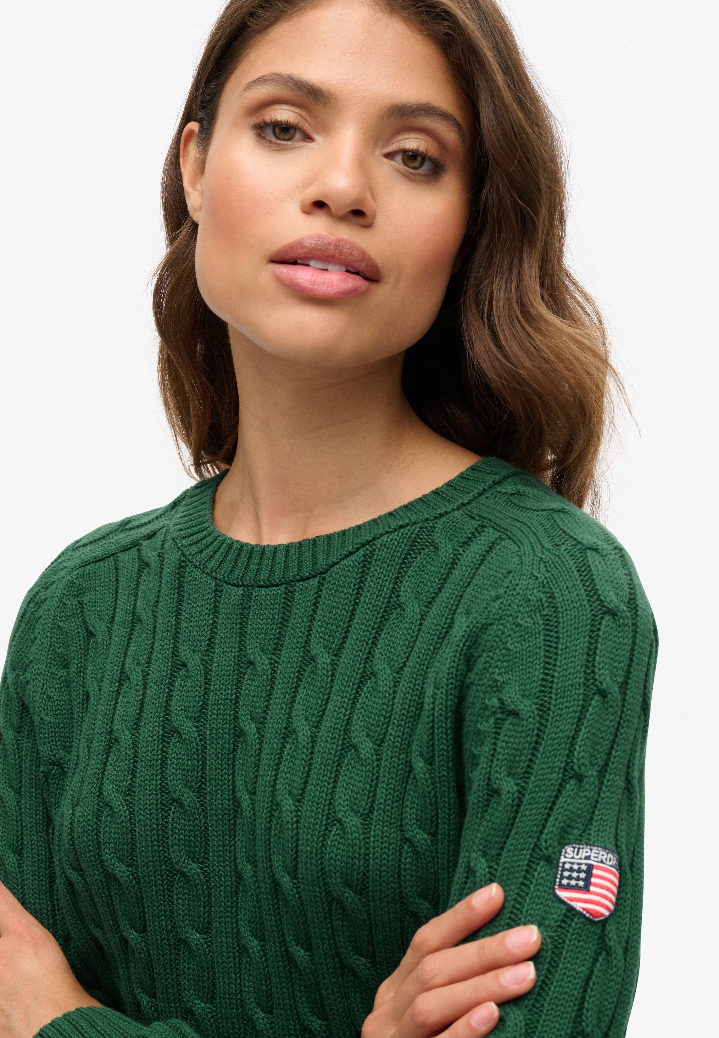 Slouchy Cable Knit Jumper