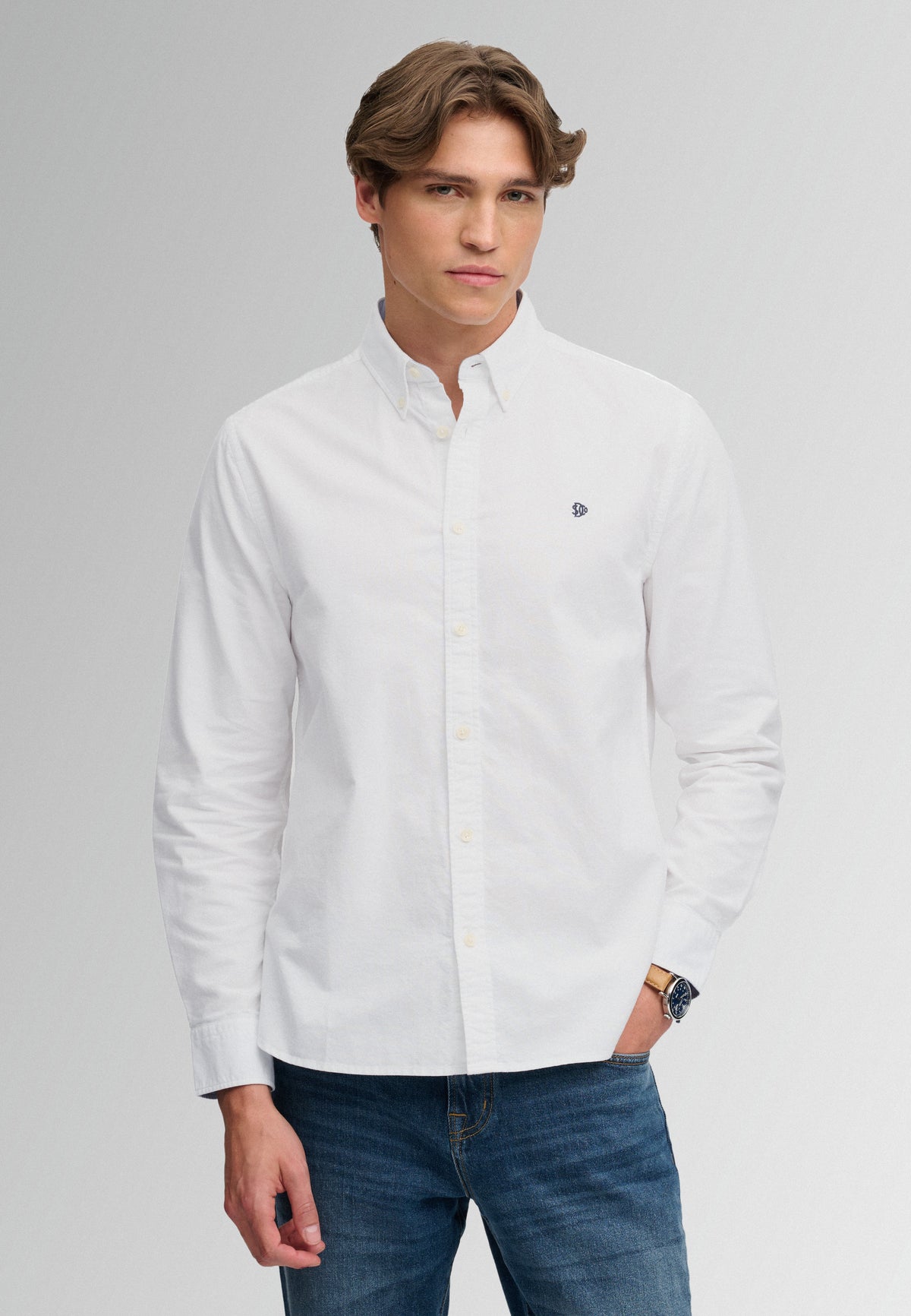 Preppy Oxford Long Sleeve Shirt
