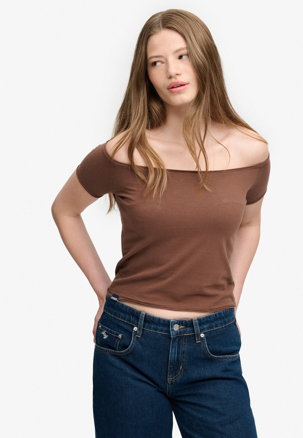 Bardot Short Sleeve Off Shoulder Top
