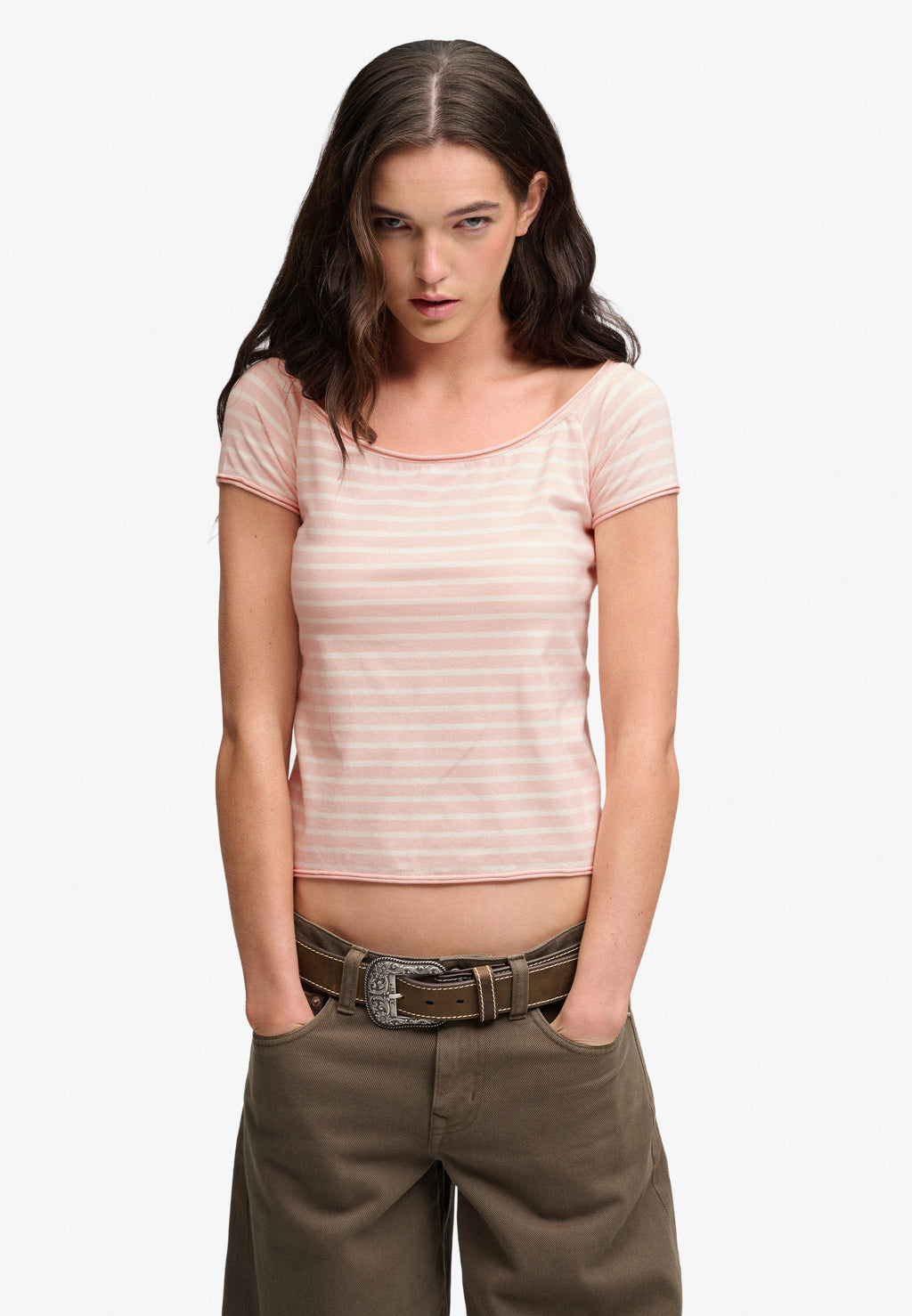 Bardot Short Sleeve Off Shoulder Top