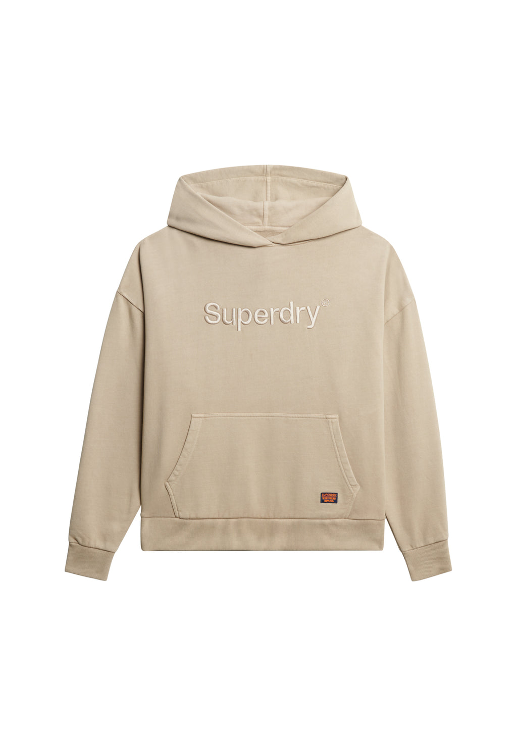 Embroidered Core Logo Relaxed Hoodie