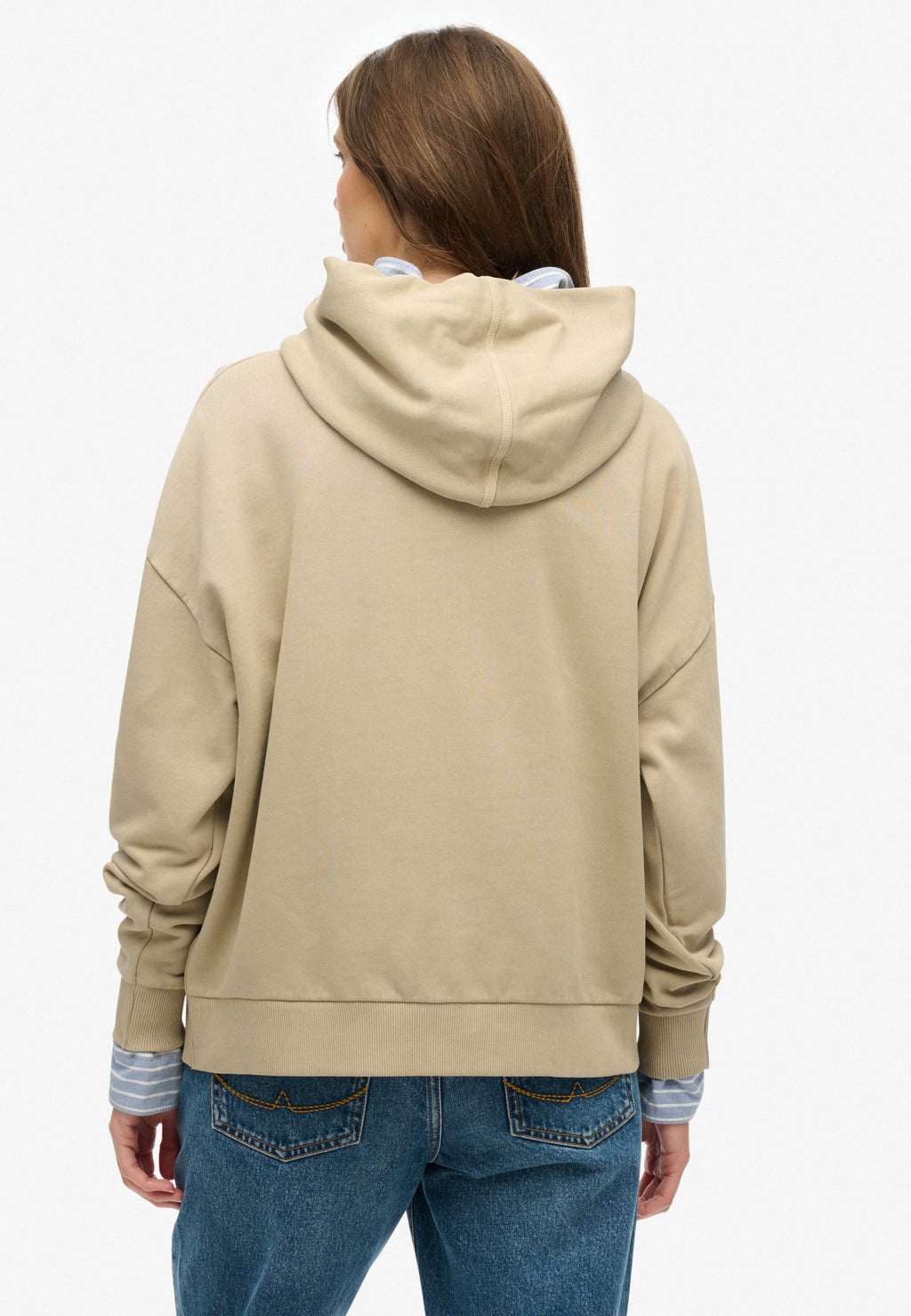 Embroidered Core Logo Relaxed Hoodie