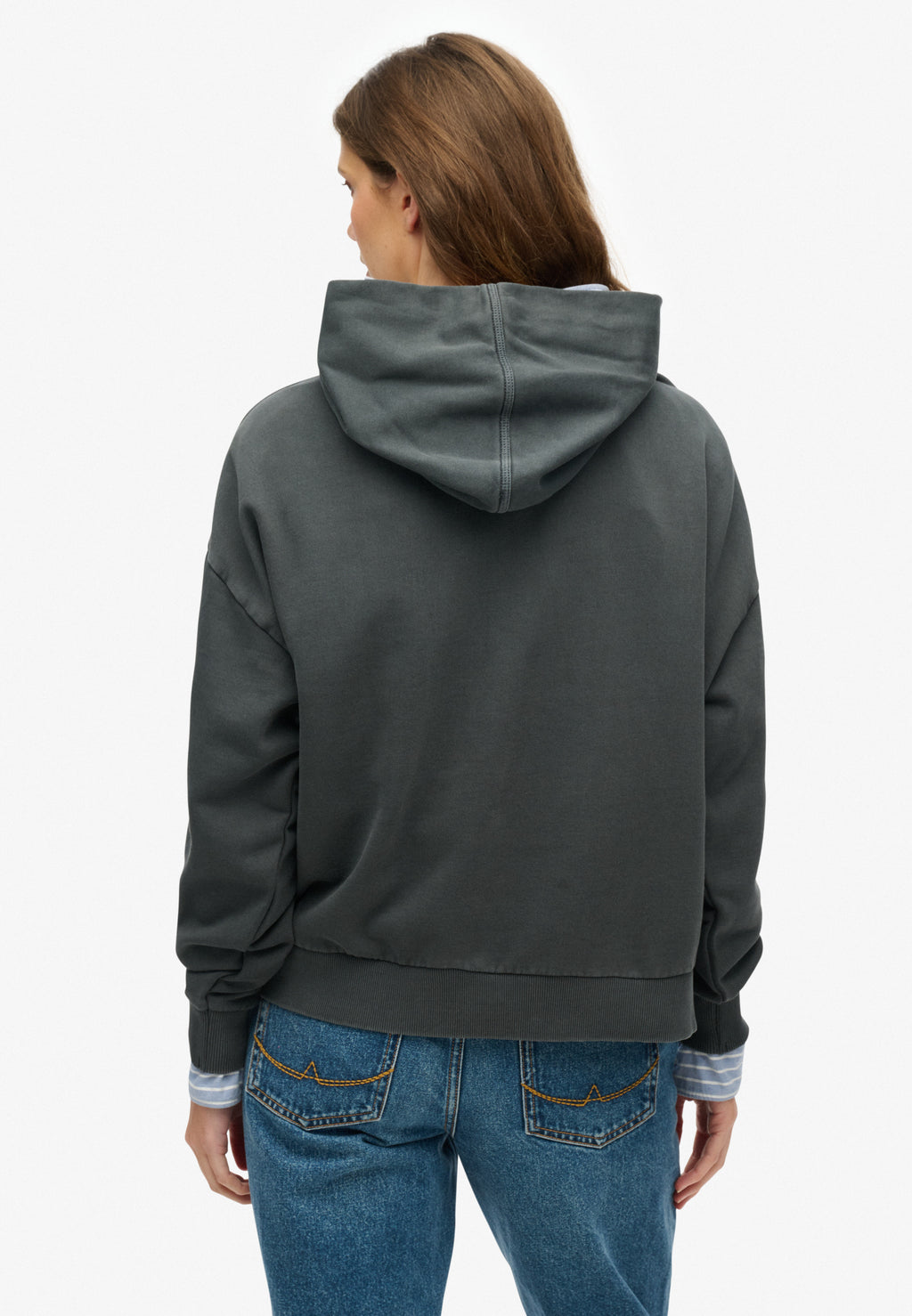 Embroidered Core Logo Relaxed Hoodie