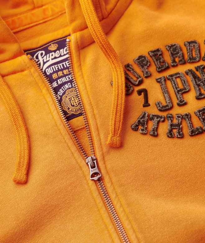 Vintage Athletic Zip Hoodie