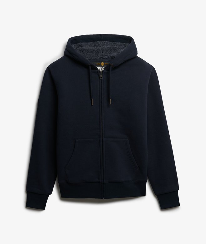 Borg Lined Zip Hoodie