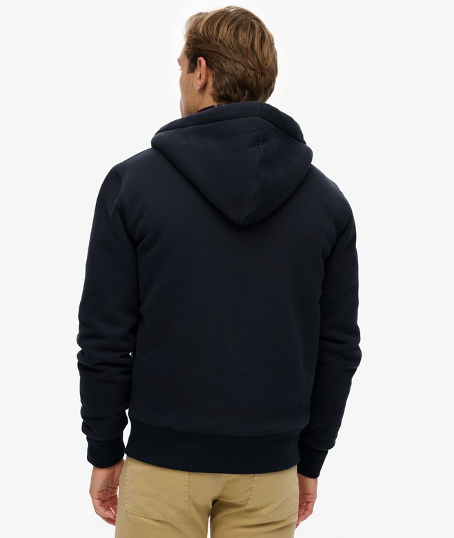 Borg Lined Zip Hoodie
