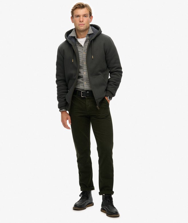 Borg Lined Zip Hoodie